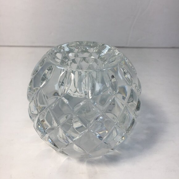 Illusions Crystal Double-Sided Candle Holder Tea Lights Candles 24% Lead Crystal - Picture 1 of 8